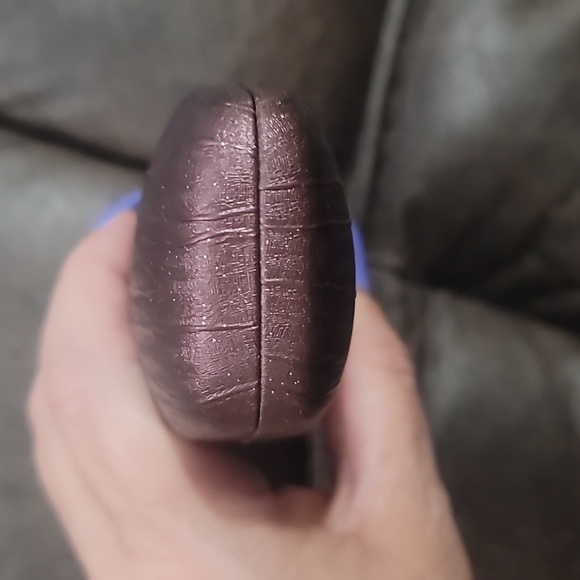 COTE D'AZUR burgundy maroon metallic sparkle glitter hard sunglass eyeglass case - Picture 7 of 7